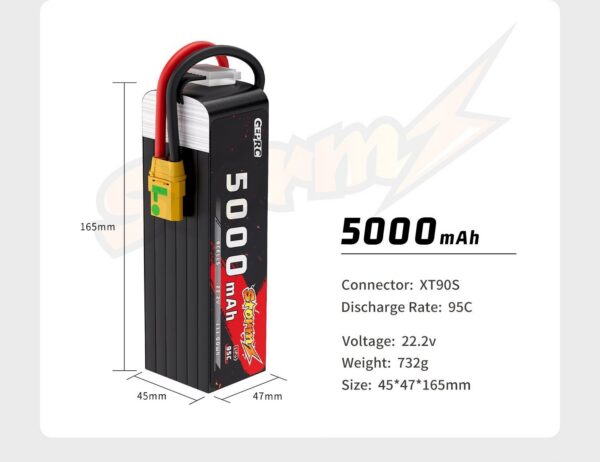GEPRC Storm 6S 5000mAh 95C Lipo Battery - Image 7
