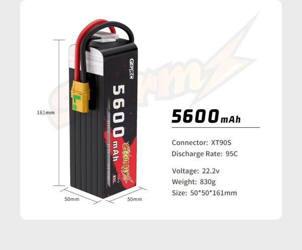 GEPRC Storm 6S 5600mAh 95C Lipo Battery - Image 7