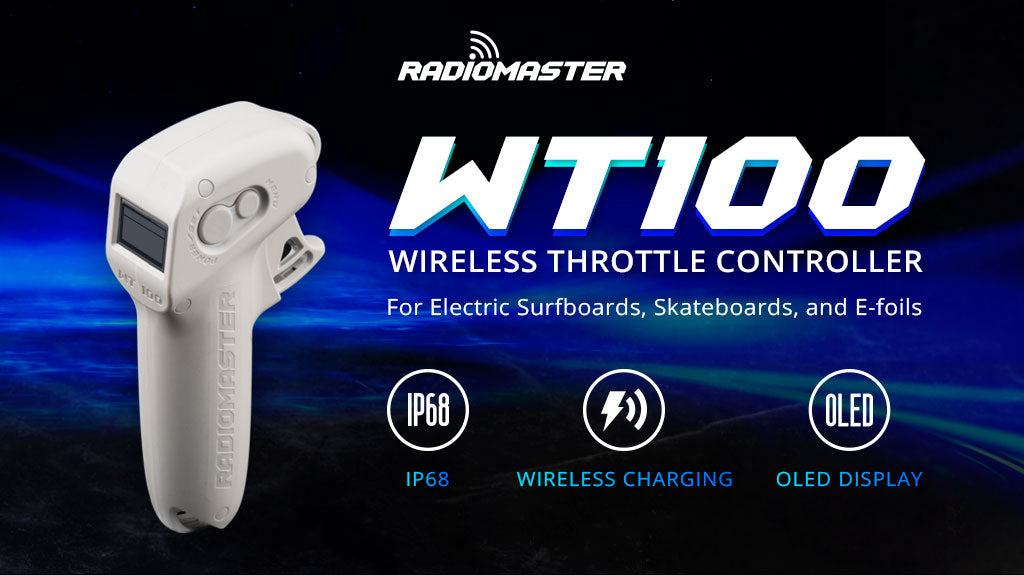 WT100 Wireless Throttle Controller for Electric Surfboards, Skateboards, and E-foils