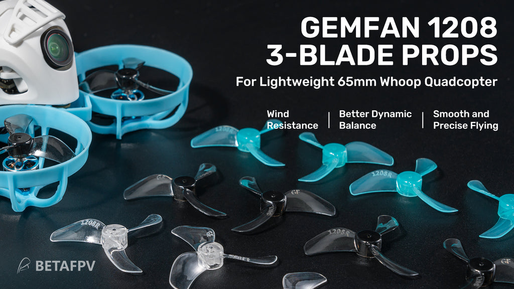 Gemfan 1208 3-blade Propellers(1.0mm Shaft)