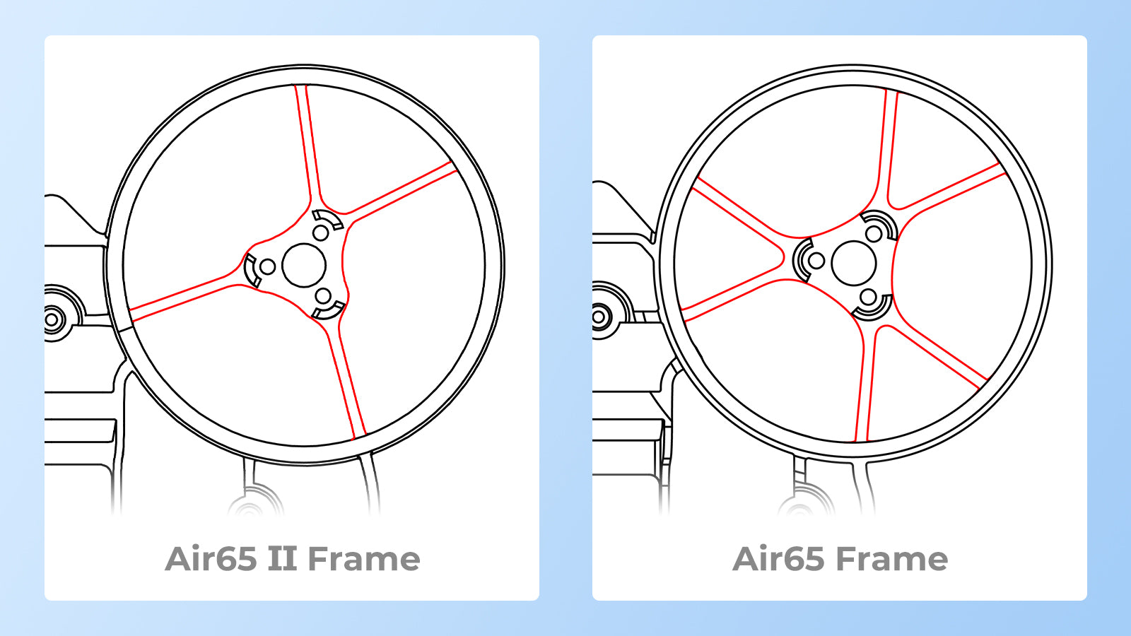 Air65 II Brushless Whoop Frame arm braces