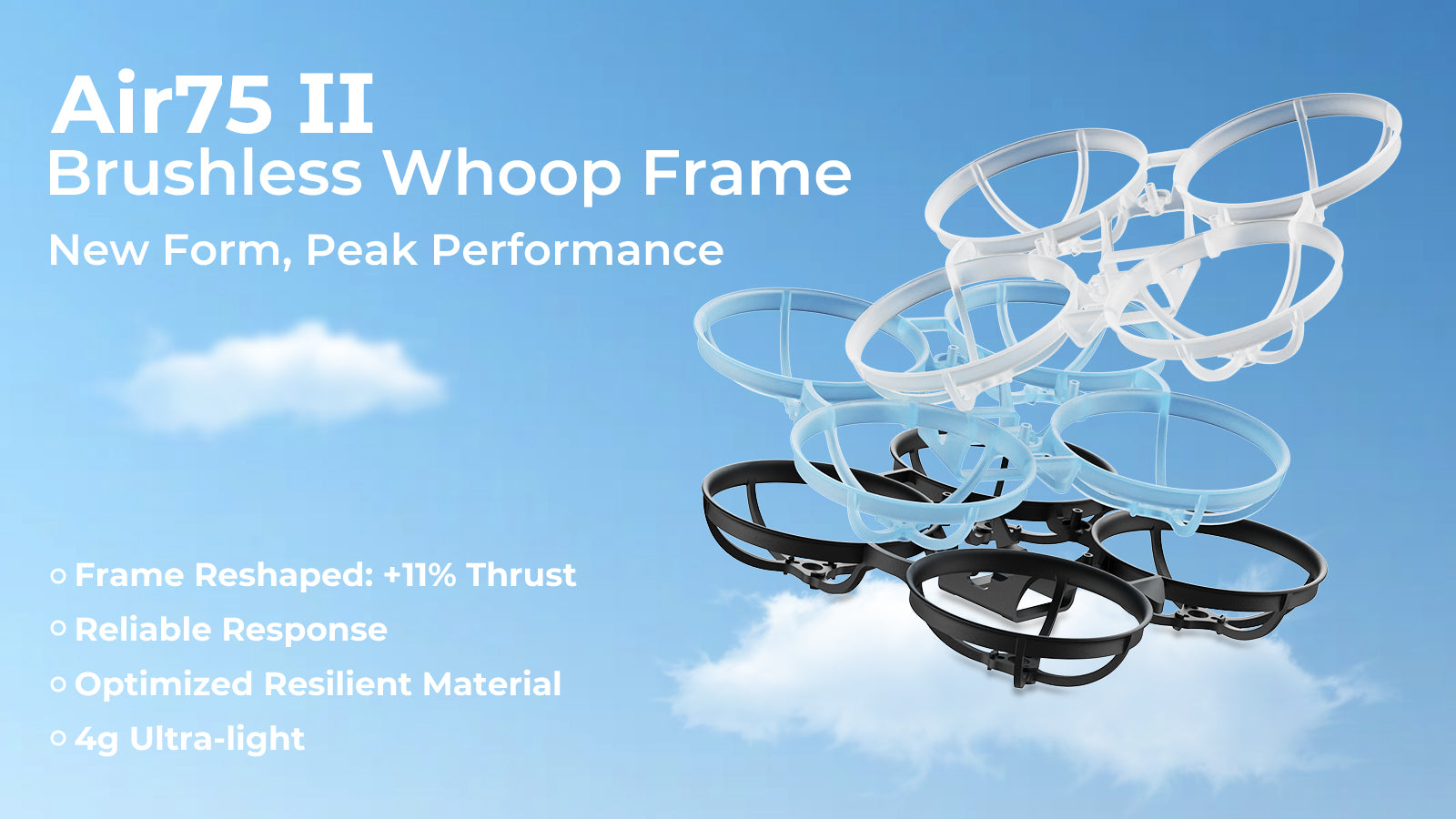 Air75 II Brushless Whoop Frame - new form, peak performance